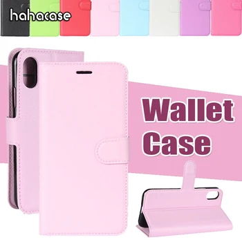 

50pcs Litchi Pattern Flip Wallet Magnet Kickstand Case For iPhone 11 Pro Max XS XR X 8 7 6 6S Plus Leather With Card Slot Cover