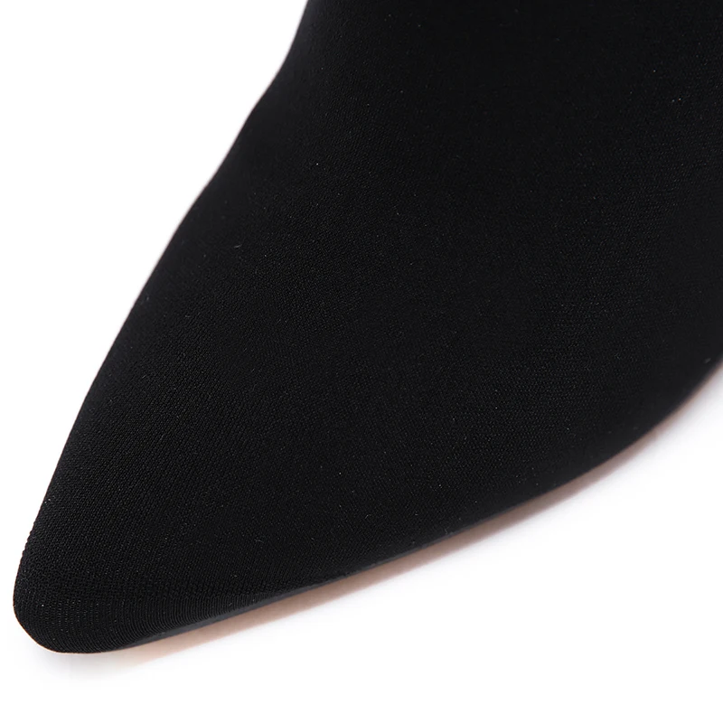 De A Tacones Black Ajustadas Moda Para Fiesta Calcetines Mujer Rodilla Invierno Tacón Sobre Finos Muslo Puntiagudas Alto Hasta Botas La El 2018 q1WgScdqZ