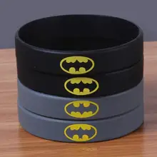 Новинка 50 шт. популярный браслет Бэтмен Силиконовые браслеты для мужчин и женщин ювелирные изделия подарок модные аксессуары H-212