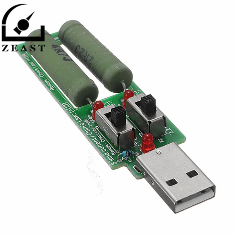 5 в 10 Вт 2 переключателя USB старение разряд погрузчик 3 вида тестовый ток нагрузка мощность резистор тест для power Bank зарядное устройство для сотового телефона