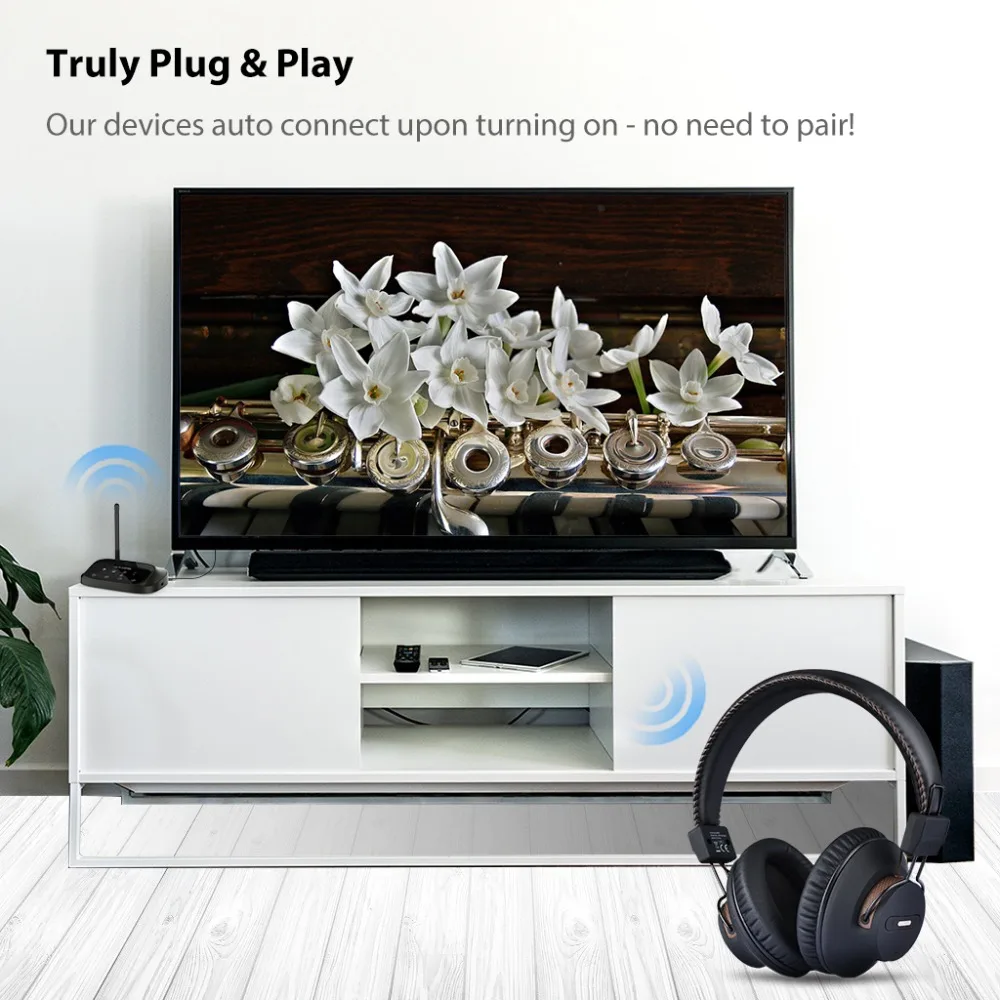 Avantree LONG RANGE Wireless Headphones for TV