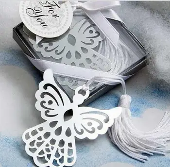 

100pcs/lot Stainless Steel Angel eagle Bookmark Metal Bookmarks For Book Special Wedding Favor Gift