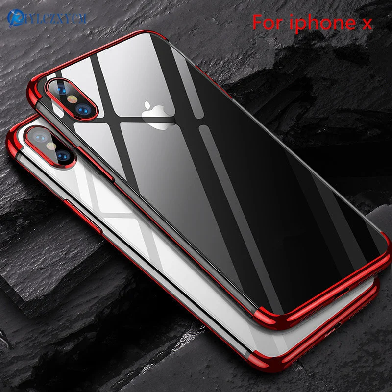 Kiylczxycm для iphone х чехол Роскошные Покрытие ТПУ Силиконовые Мягкий аксессуар iPhone 6 6S