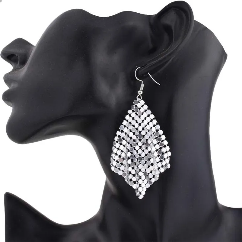 adolph Star Jewelry Charm Sequin Drop Earrings New Geometric Round Shiny Dangle earring jewelry women sales - Image 4