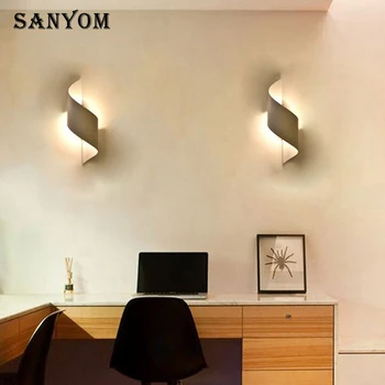 

Wall Lamp led Night Light Modem Living Room Home Black Outdoor Indoor lighting for kitchen corridor restroom bathroom reading