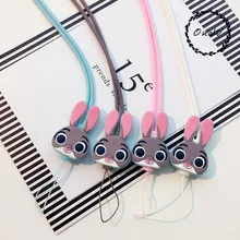 Эластичный Силиконовый подвесной шейный мультипликационный многоцветный спортивный шнур для MP3/4 чехлов для мобильных телефонов, Брелоки для ключей