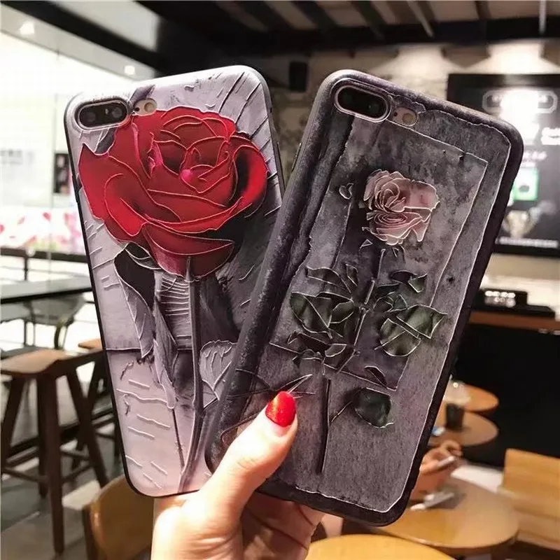 Ascromy-Cover-For-iPhone-5-S-5S-SE-6-6S-7-Plus-iPhone5-Soft-TPU-Silicon-Relief-Rose-Flower-Pattern-Case-Mobile-Phone-Accessories-1 (36)