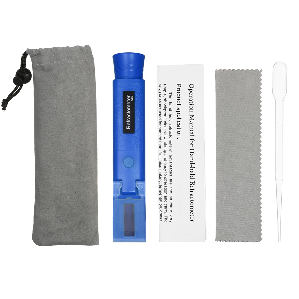 Handheld Freezing Point Meter ATC Antifreeze Refractometer Glycol Antifreeze Coolant Battery Acid Freezing Point Tester