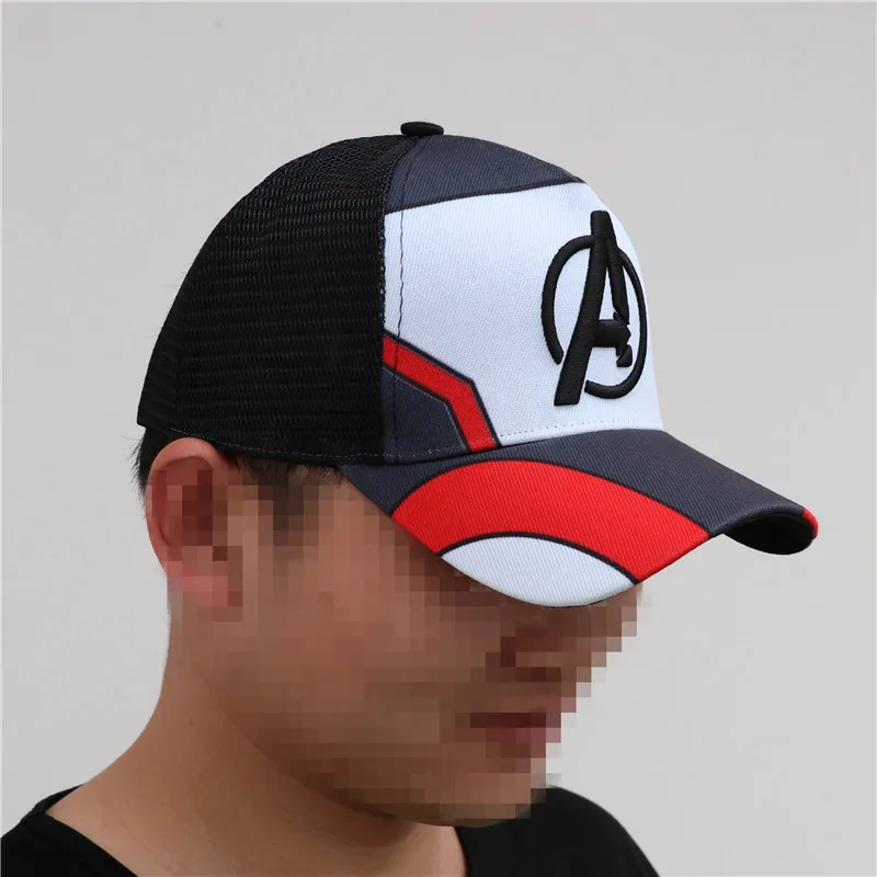Preise Mann Film Die Avengers 4 Endgame Quantum Hut Cosplay Kostüme Mode Sommer Sonnenhut Hip Hop Baseball Cap Cartoon Stern Stil mädchen