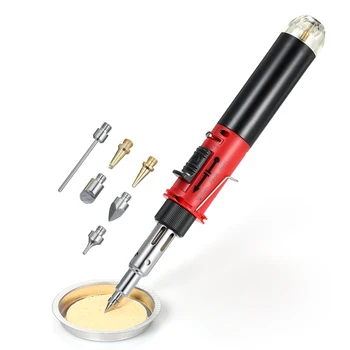 

12 in 1 Gas Soldering Iron Pen Type Butane Gas Electric Soldering Iron Set Dual Function Flame Lighter Welding Tool