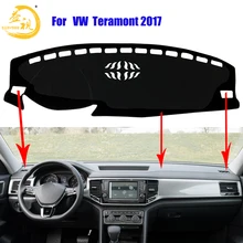 Easysee крышка приборной панели Pad Dashmat коврик с рельефом от солнца шахматная доска ковровые покрытия для Volkswagen Teramont защита от пыли