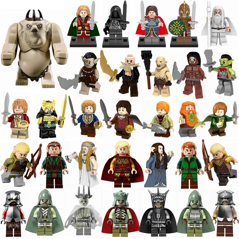 

Legoing Hobbit Great Goblin Gandalf Saruman Radagast Sauron Legoing Figures Building Blocks Toys for Children With Legoings