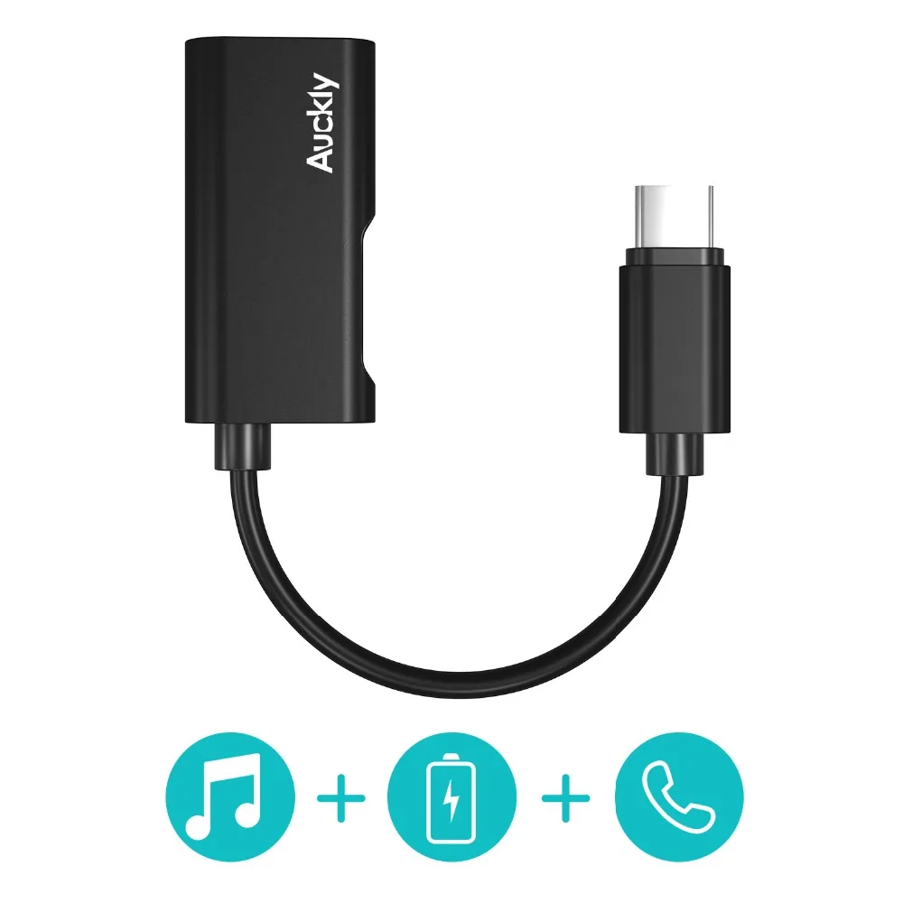 

Auckly Type-C Audio Cable Adapter Type C To 3.5mm Jack Audio Splitter USB C Earphone Adapter For Xiaomi Samsung Huawei P20 Pro
