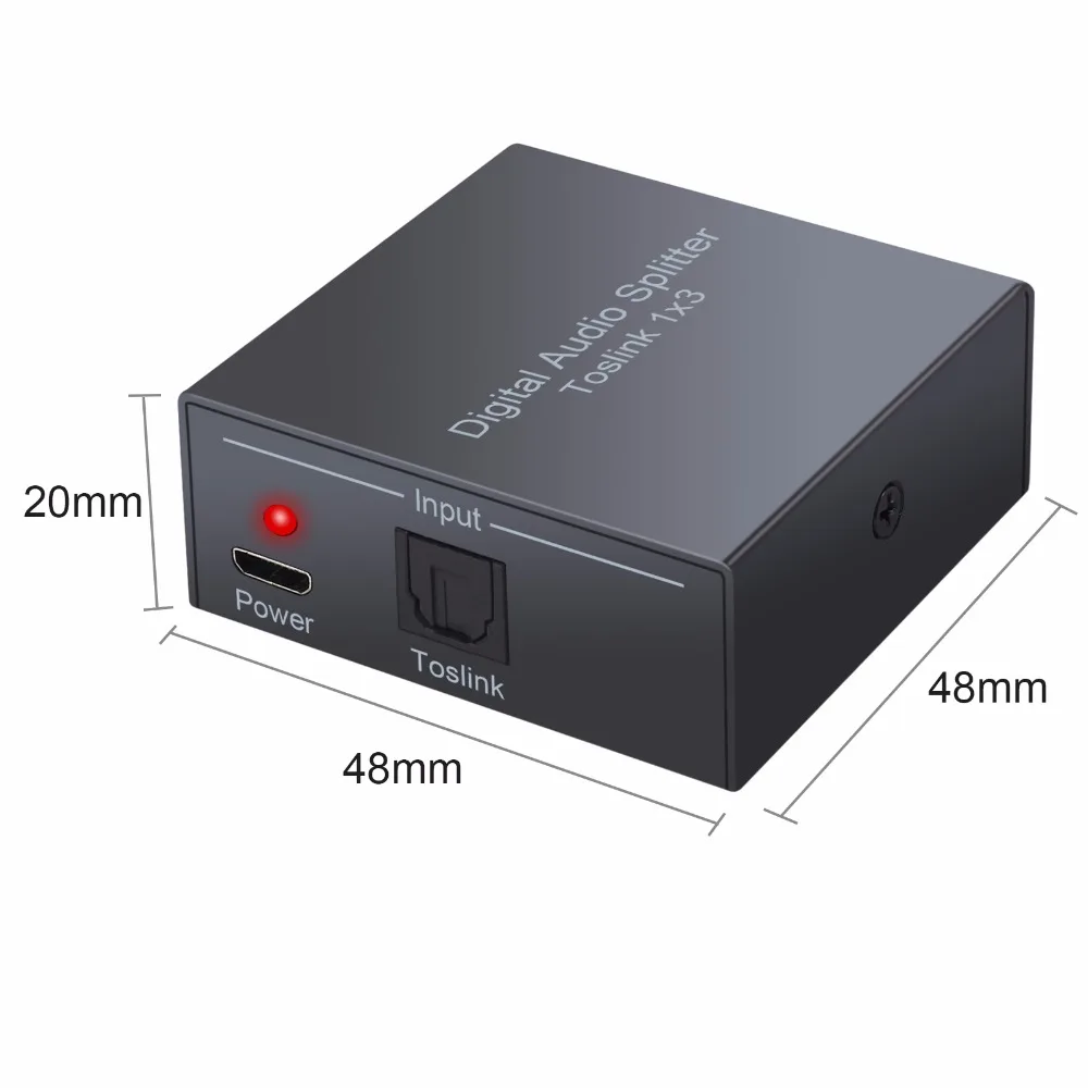Neoteck 1x3 SPDIF Toslink Цифровой аудио сплиттер 1 в 3 выхода порта оптический Поддержка LPCM 2