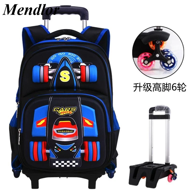 

2019 NEW Removable Children Trolley school Backpack School Bags Wheeled Bags Nylon Orthopedic Backpacks for teenagers boys