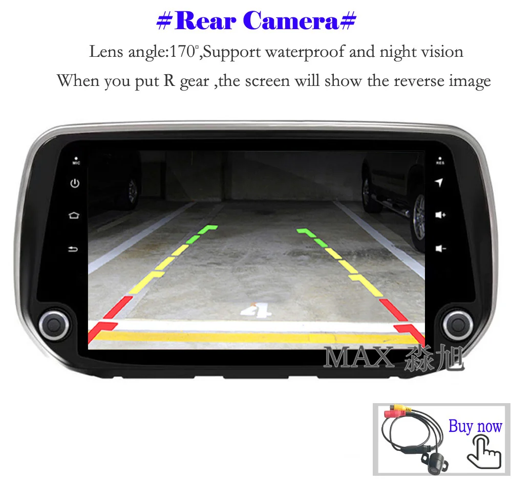 Sale MAX Android 8.1 Car DVD Player for Hyundai Santa Fe 2018 Car Radio RDS SWC GPS Navigation System Free Maps Bluetooth Call/Music 12