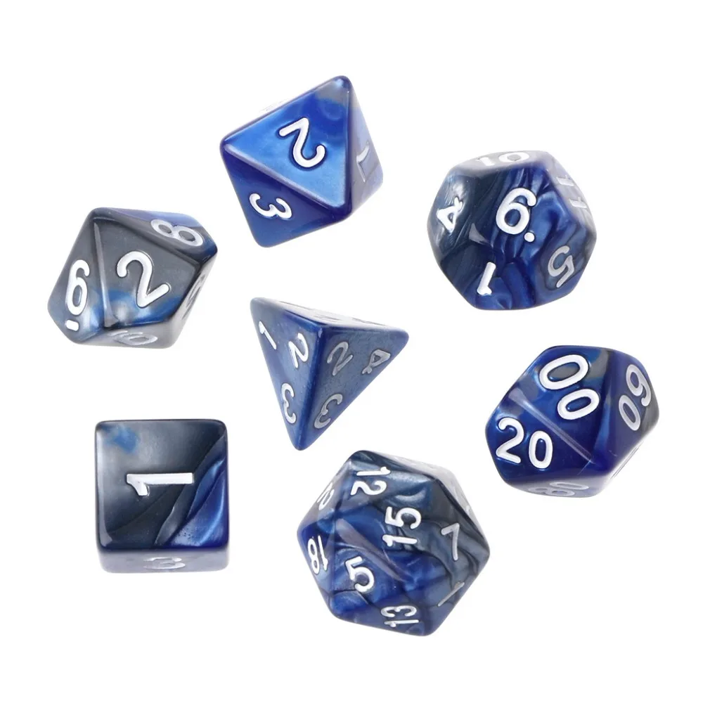 

7pcs/Set Acrylic Polyhedral Dice For TRPG Board Game Dungeons And Dragons D4-D20