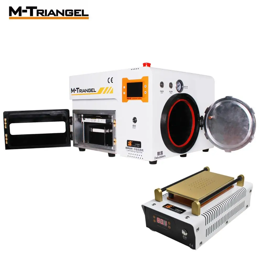  M-Triangel LCD Vacuum Laminating Screen Repair Machine Bubble Remover All In One For 7' Flat/Curved