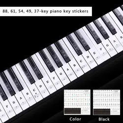 Фортепианная наклейка прозрачный 49/61 ключ электронная клавиатура 88 ключ пианино клавиатура наклейка пианино Stave Примечание наклейка для