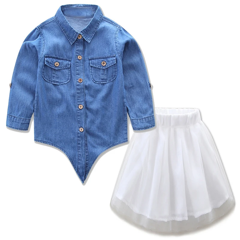 Menoea/одинаковые комплекты для семьи комплект с платьем для девочек, одинаковые комплекты для семьи комплект с платьем для мамы и дочки, джинсовый топ+ платье-пачка