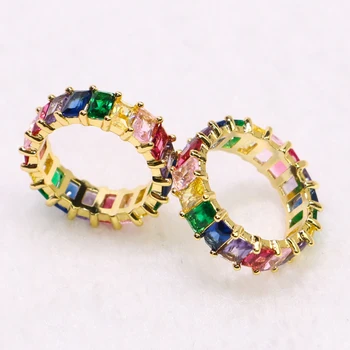 

5 pieces Zircon rings mix color stone rings fashion jewels wholesale jewelry for women zircon jewelry 5334