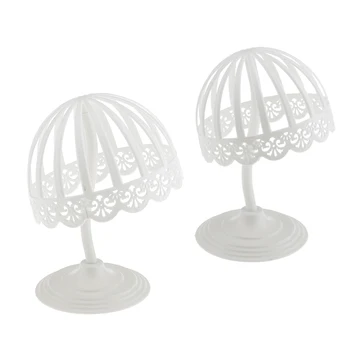 

Lot 2 Pieces Detachable Baby Hat Caps Hemlet Display Stand Rack Wigs Toupee Storage Holder Shelf for Salon Home Shop