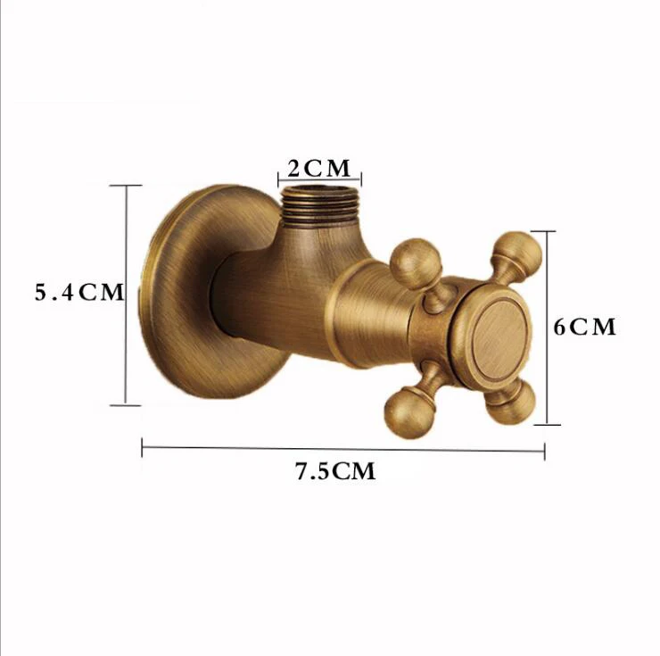Кран запасные части античная латунь угловой клапан для туалета Универсальный стоп воды треугольник клапан для крана и туалета 8148B