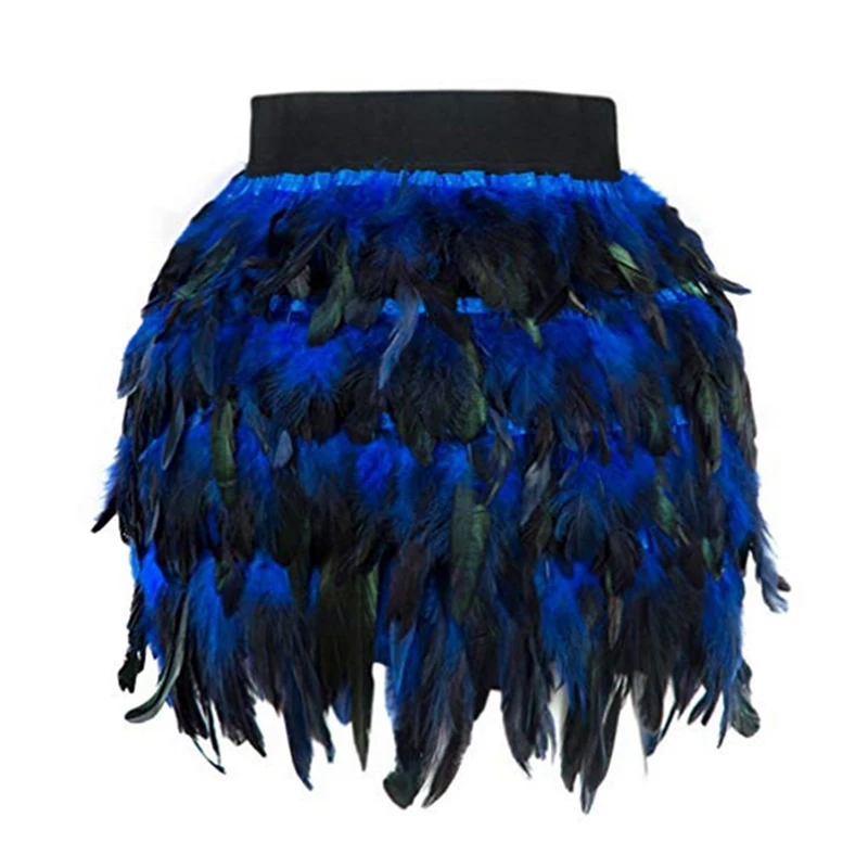 

1pcs Hot Sale Ladies Skirt Short Skirt Feather Skirt Stage Costume Europe America Street Style Irregular Skirt