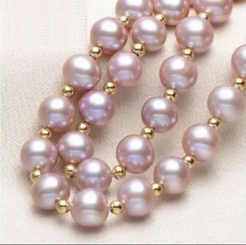 

Jew3112 AAA 9-10MM SOUTH SEA GENUINE PURPLE PEARL NECKLACE 14KGP