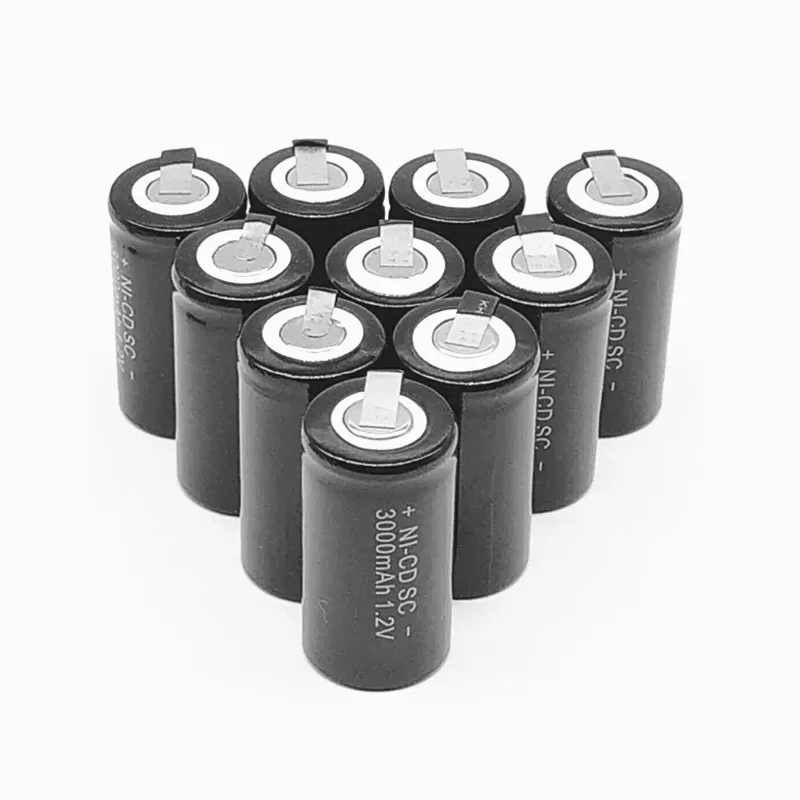

30PCS High quality battery, rechargeable battery, SC 1.2 v battery with 3000 mah tab for electric tools