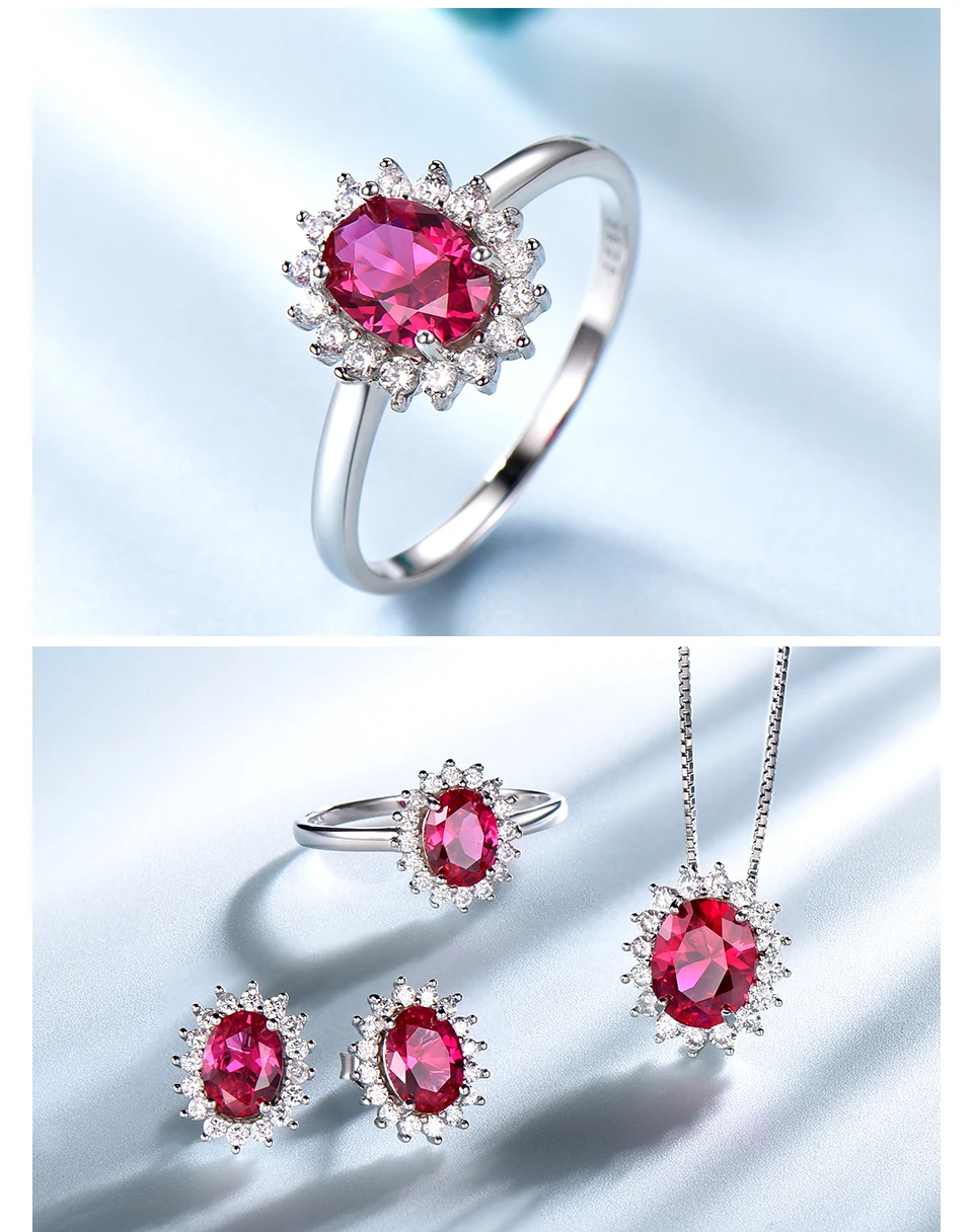 conjuntos de jóias para mulheres rosas vermelhas