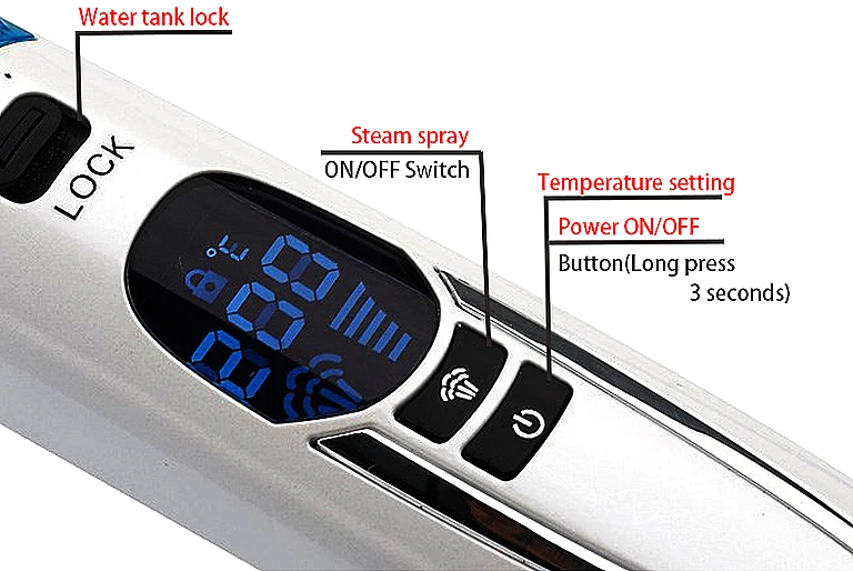 3D Steam Styler LCD Display Hair Straightening Brush Electric Straightener Comb Irons 110-240V Ceramic Hair Styling Brush (2)