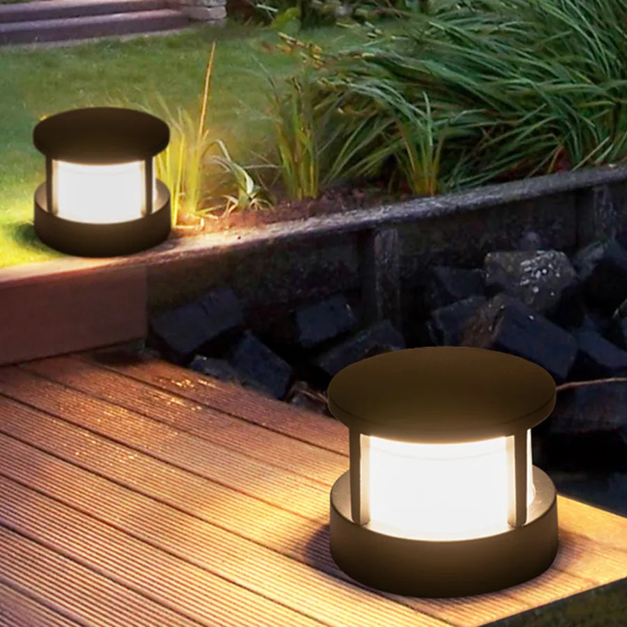 Coluna do Jardim ao ar Livre à Prova Thrisdar Dwaterproof Água Paisagem Pátio Deck Pós Pilar Villa Caminho Cerca Lâmpada 12 w Luz 14 Thrisdar 12 w luz coluna do jardim
