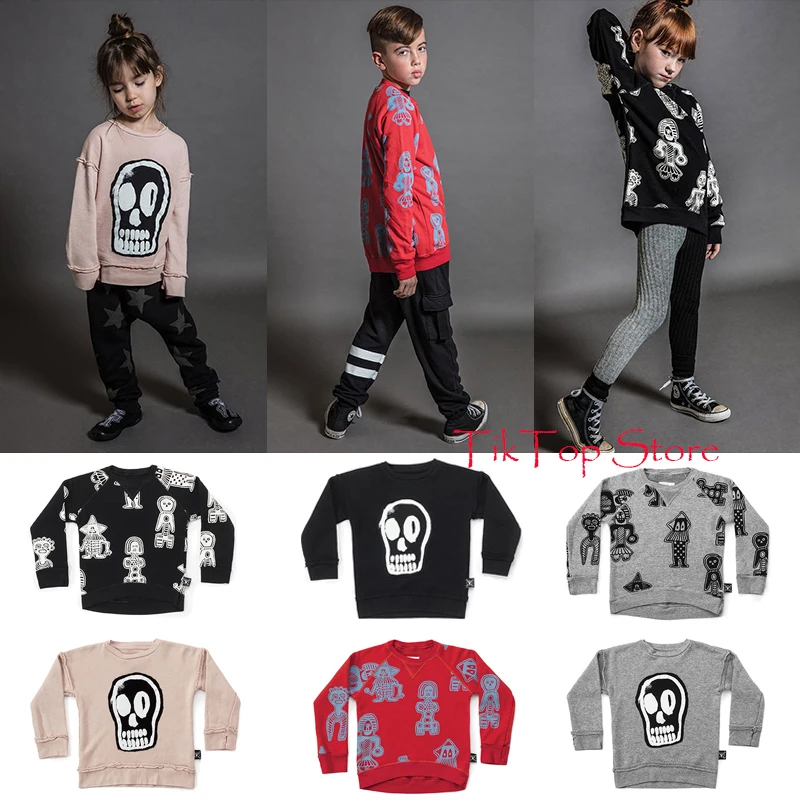 

Baby Kids Long Sleeve Tops Boys Tribal Dancers Sweatshirt Children Toddler Girls T-shirts Dizzy Skull Sweatshirts Clothes 2019AW