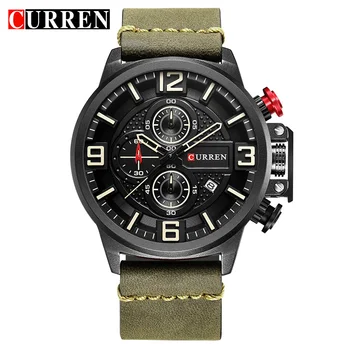 

CURREN Sports Analog Army Military Men Watches Calendar Casual Quartz Clock Wristwatch Relogio Masculino Horloges Mannens Saat