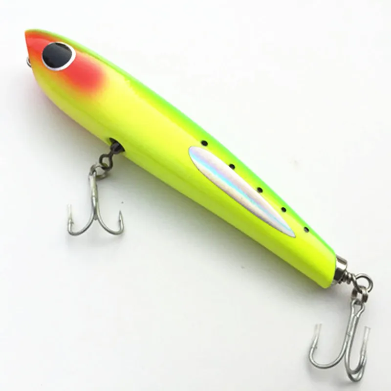 Handmade Wood Fishing Pencil Bait 130g Deep Sea Lures Sinking Leurre