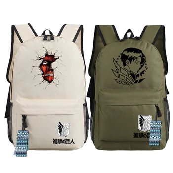 

Men Women Unisex Japan Attack on Titan Backpack Bag School Shoulder Travel Zipper Bag Boys Girls