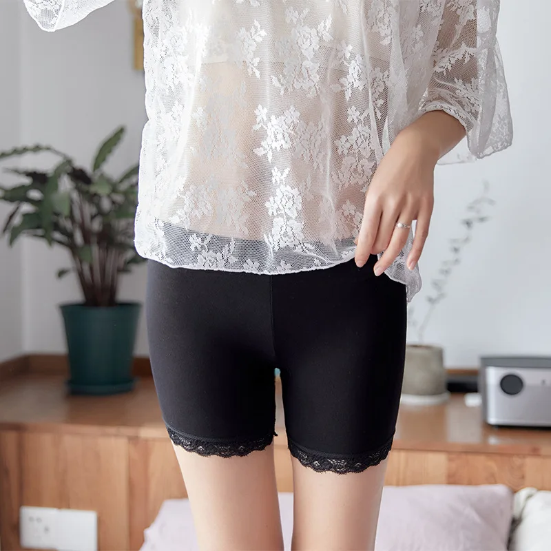

3pcs Women Lace Safety Short Pants Summer Cottom Modal Under Skirt Shorts Tights Women Breathable Boxer Shorts