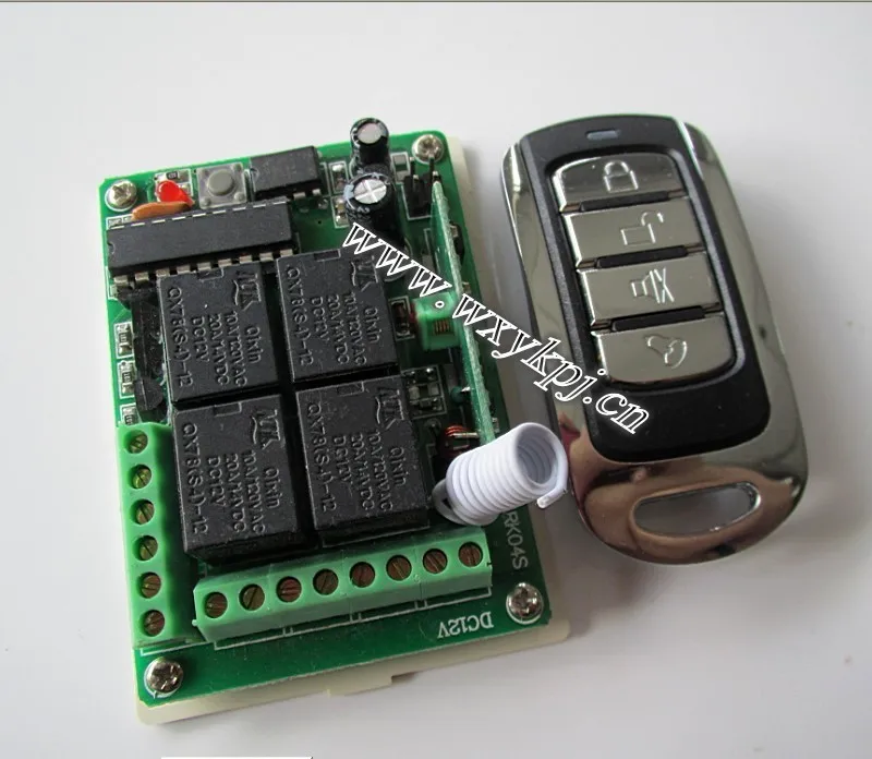 

Free DC12V 4CH Learning Code RF Wireless Remote Switch Controllers for Appliances Metal remote ,learning code remote