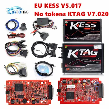

KESS V2 V2.47 V5.017 EU Red ECM Titanium Winols KTAG V2.25 V7.020 4 LED Online Master Version ECU OBD car/truck Programmer tool