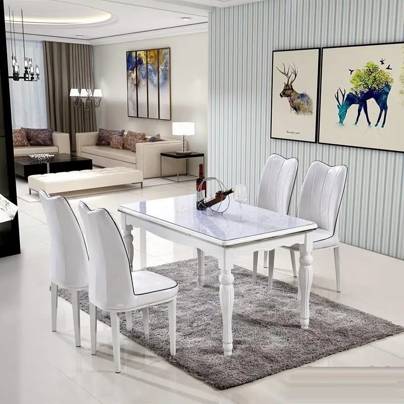 Redonda Set Marmol Kitchen Comedores Mueble Room Yemek Masasi Escrivaninha Eettafel Bureau Mesa Comedor Desk Tablo Dining Table