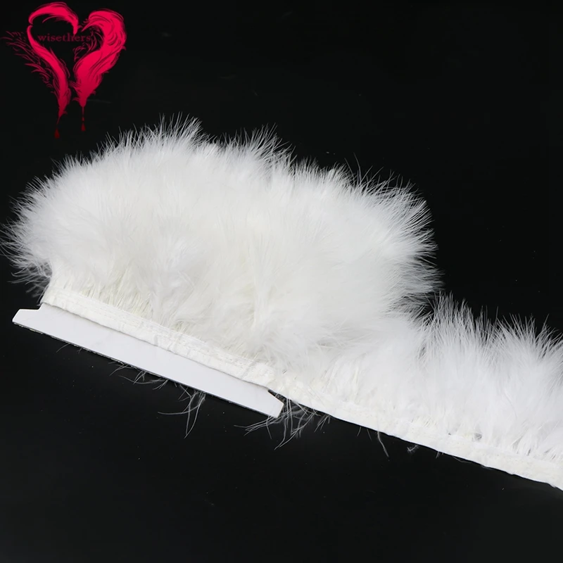 Fancy Soft Colorful Feather Ribbon 2 1 white marabou trimming 5