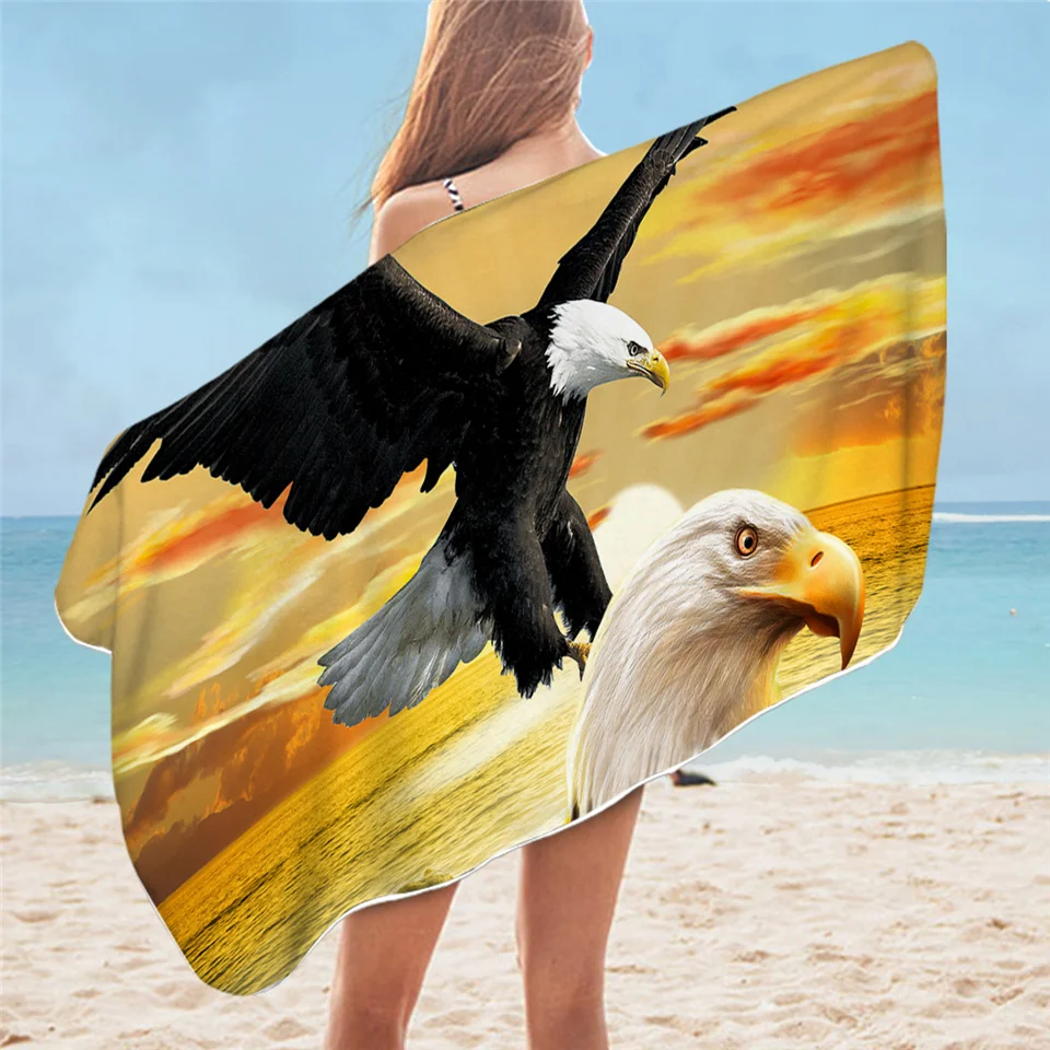 Постельное белье Outlet Орел банное полотенце 3D печатное микрофибра пляжное полотенце для взрослых Ловец снов прямоугольник 75x150 см Американский флаг toalla