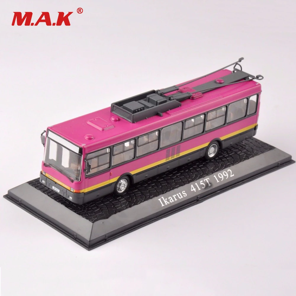 

Kid Toys Atlas 1:72 Scale Diecast Ikarus 415T 1992 Bus Trams Car Vehicles Models Toys Pink for Children Boys Collection Gift