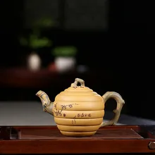 240 мл известный Книги по искусству Ists руководство Чай горшок Исин руды фиолетовый глины Сегмент грязи Керамика Чай горшок уникальный внешний Чёрный чай чайник Книги по искусству подарки