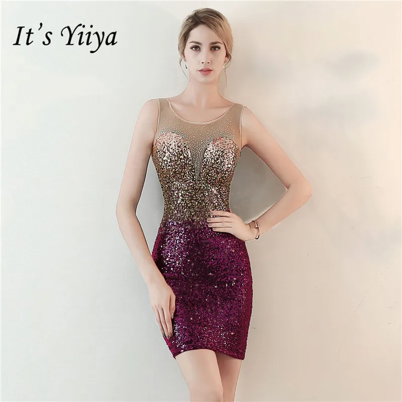 Buy It's YiiYa New Bling Sequined Skinny Prom Gowns