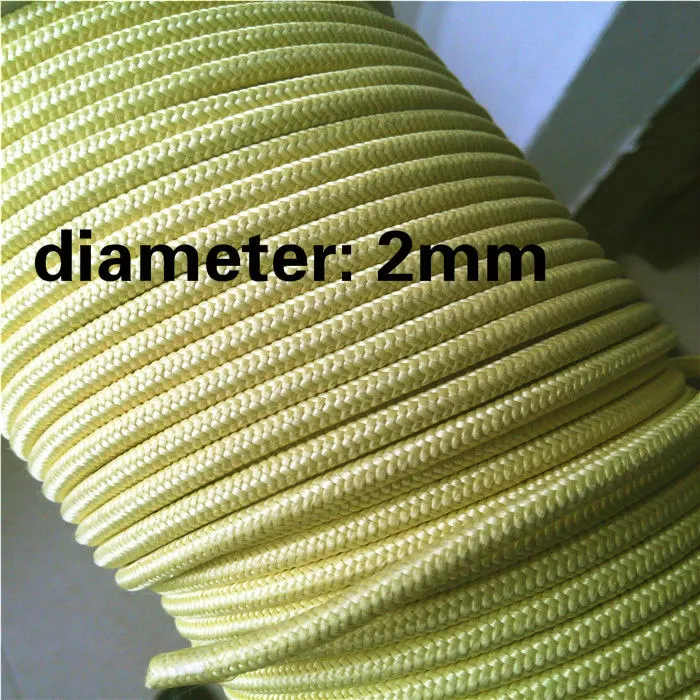 2/3/4/5/6 мм Арамидные волокна веревок леска для фидера с перекрестной шнуровкой в плетельная линия огнеупорный Рыбалка Шестерни из синтетического волокна веревка - Цвет: 2mm