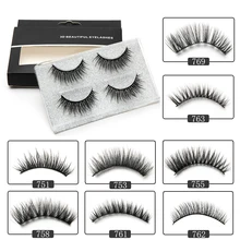 ICYCHEER, 2 пары, натуральные накладные Искусственные ресницы, набор для макияжа, 3D норковые ресницы, ресницы для наращивания, норковые ресницы «maquiagem»