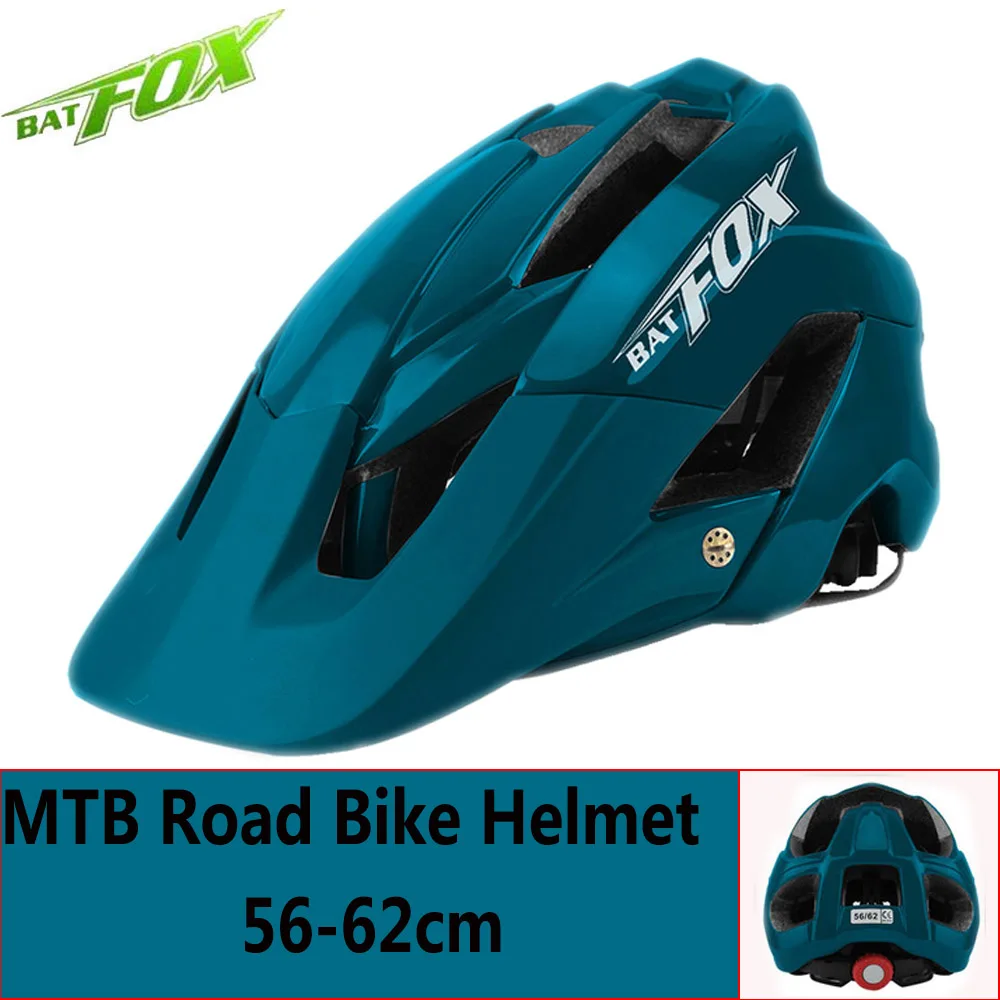 BATFOX Men Cycling Road Mountain Bike Helmet Capacete Da Bicicleta Mtb Cycling Helmet Bike Casco Bicycle Helmet cascos bicicleta - Цвет: 5002-DarkGreen