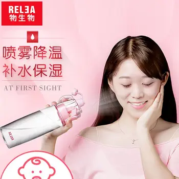 

580ml portable creative lady plastic flask facial moisturizing spray bottle outdoors sports water bottle without BPA Free